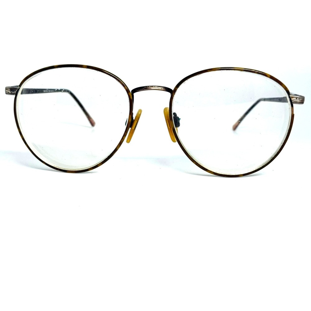 Tura Vintage Round Eyeglasses Bronze Tortoise Shell Frame Mod 856 ADM 54-19